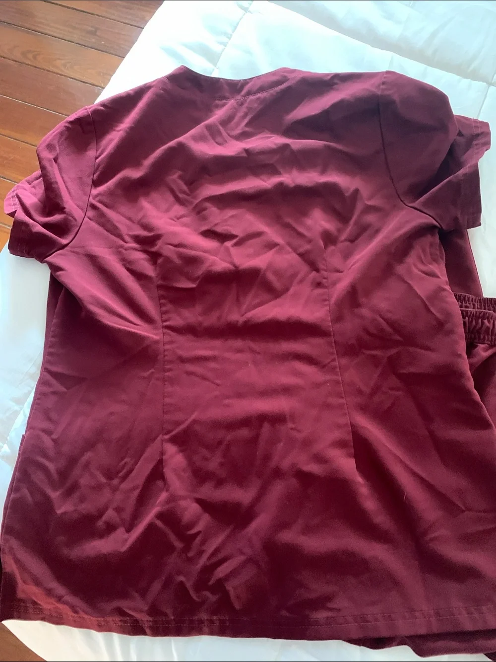 Jaanuu Women's Burgundy Scrub Set - Top & Pants